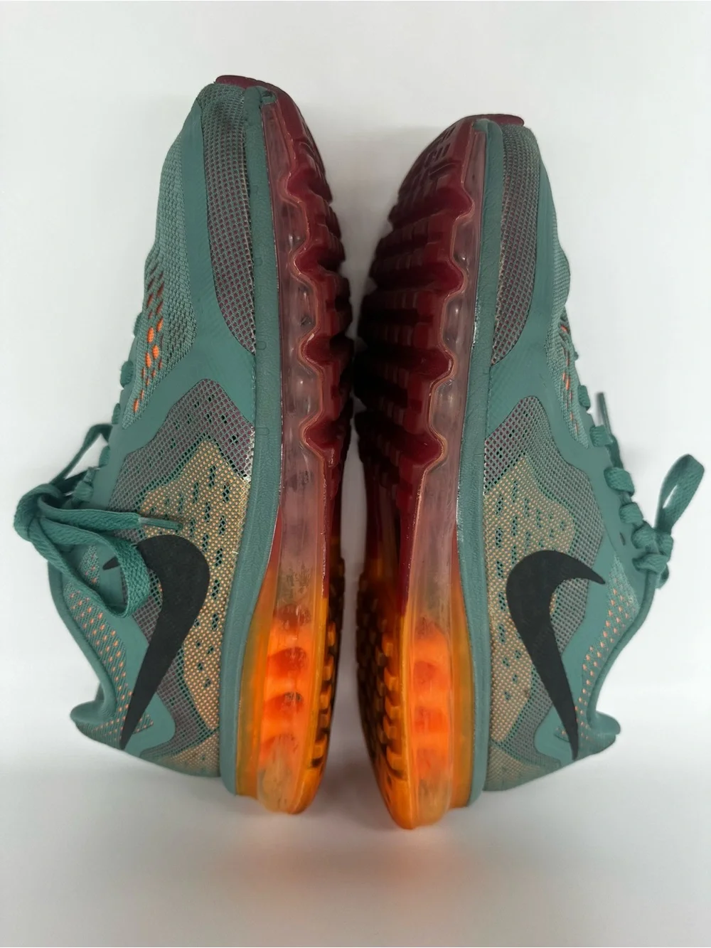 Nike Air Max 2013 Women’s Sneakers US 10 Teal Orange Running Training Shoes